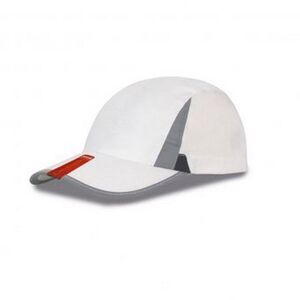 Spiro Unisex 2 Panel Sport Baseball Cap / White/Black